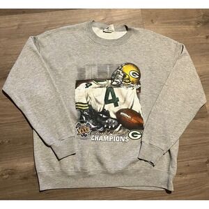 1997 Lee Sport Green Bay Packers Super Bowl Crewneck Sweatshirt Men's 2XL Nutmeg